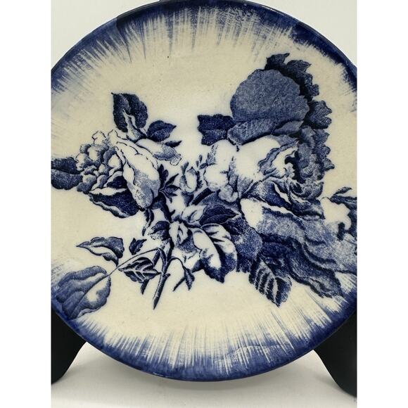 Staffordshire Victoria Flow Blue Rose Ironstone Small Plate 6.5” - Picture 3 of 7